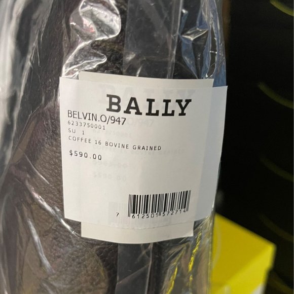 Bally Mens Belvin Coffee Leather Tote Bag - Picture 7 of 7